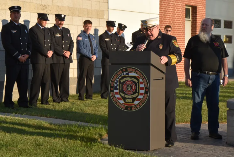 Marshalltown Fire Department remembers 25th anniversary of Sept. 11 during ceremony